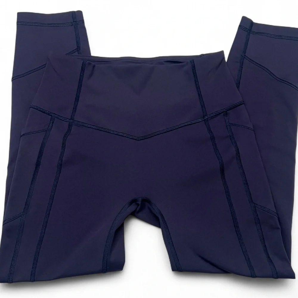 LIKE NEW -Lululemon All The Right Places Crop II Deep Indigo - Picture 11 of 15